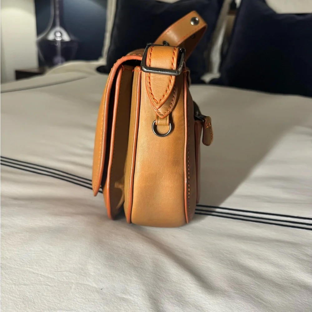 Coach 75th Anniversary Limited Edition 9170 Shoulder Bag – British Tan / Orange - Picture 3 of 16